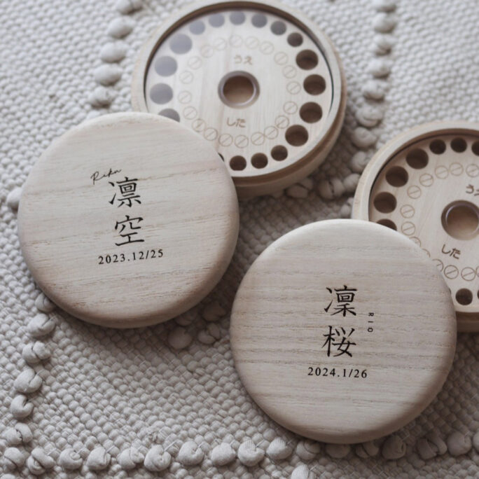 Baby tooth case round shape -JP ver.-