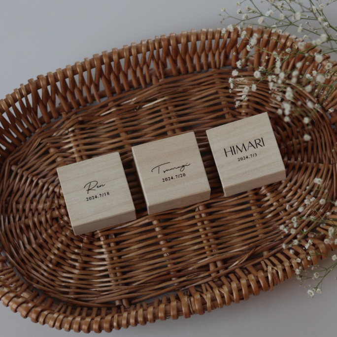 Umbilical cord case 5.5cm×5.5cm - 3 font -